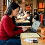 Small business owner frustrated with website at home